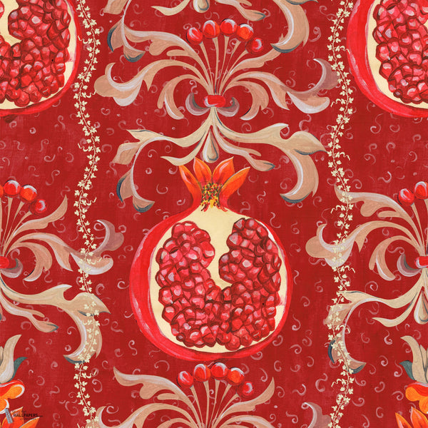 Melagranata carta da parati in Red di Mind the Gap