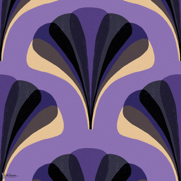 Mezzelune carta da parati in Melanzane di Mind the Gap