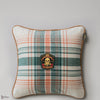 Monterey Plaid cushion in Cream/Orange by Mind the Gap