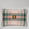 Monterey Plaid cushion in Cream/Orange by Mind the Gap