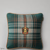 Monterey Plaid cushion in Green by Mind the Gap