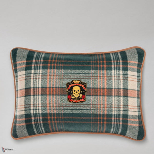 Monterey Plaid cushion in Green by Mind the Gap