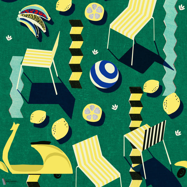 Moto Bello papel pintado en Green de Mind the Gap