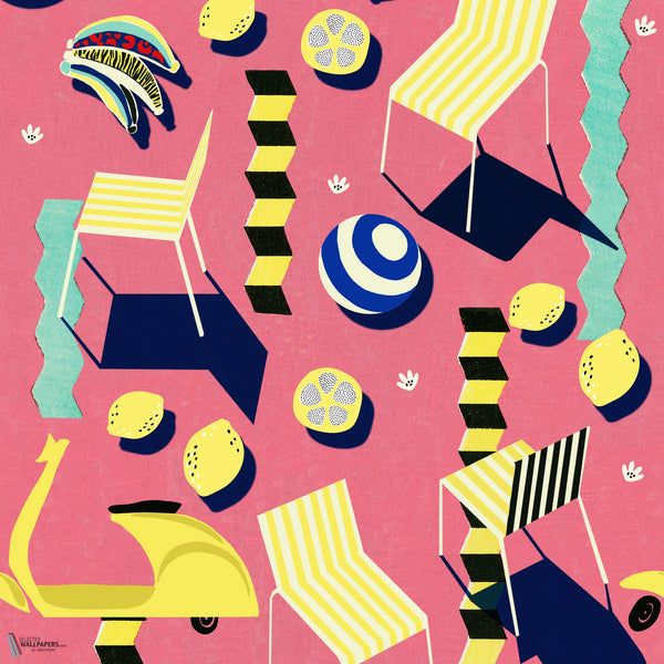 Moto Bello papel pintado en Pink de Mind the Gap