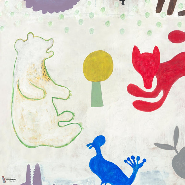 Mr Boyd's Animals papier peint en Multicolor de Mind the Gap