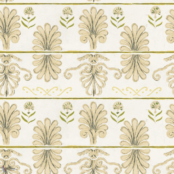 Mykonos Villa Motif papier peint en Taupe de Mind the Gap