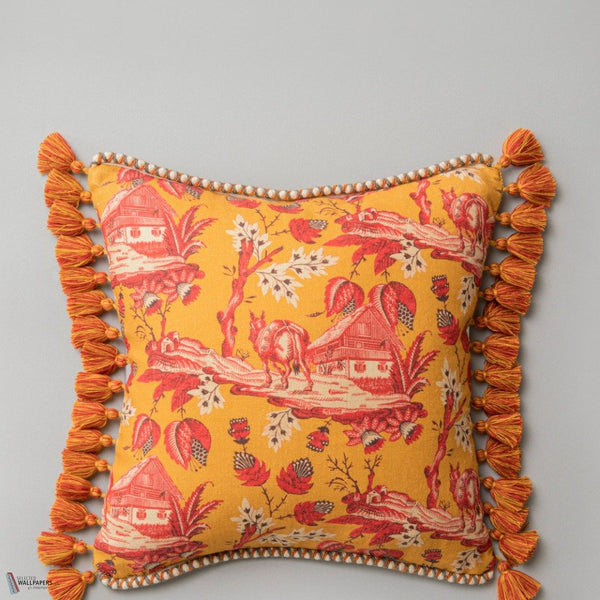 Namlos cushion in Yellow/Red by Mind the Gap
