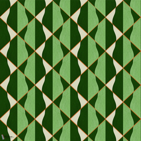 Onde carta da parati in Verde di Mind the Gap
