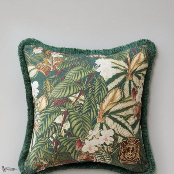 Orchid Bloom Kissen in Green/White von Mind the Gap