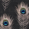 Peacock Tapete in Zwart/Blauw von Mind the Gap
