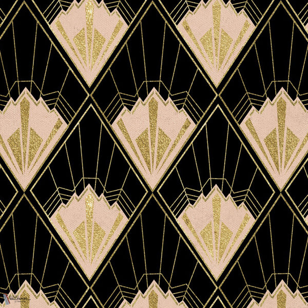 Revival papel pintado en Black de Mind the Gap
