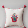 Roots of Transylvania cushion in White/Red by Mind the Gap