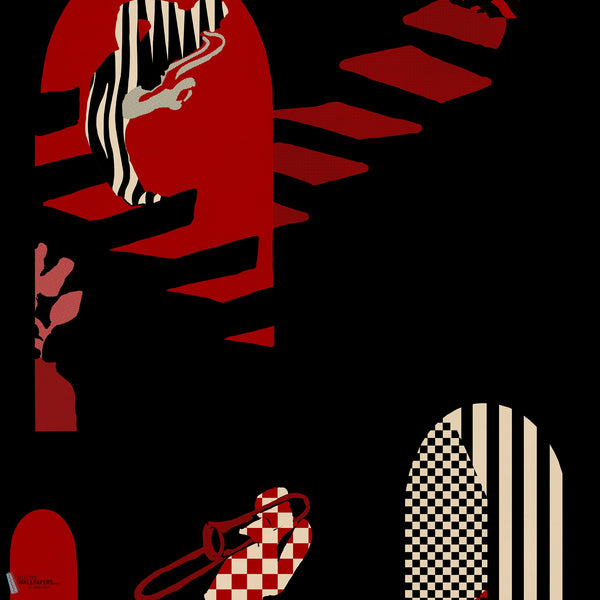 Solitude papier peint en Black/red de Mind the Gap