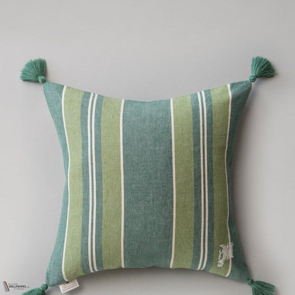 Szepviz Stripe kussen in Green/Teal van Mind the Gap