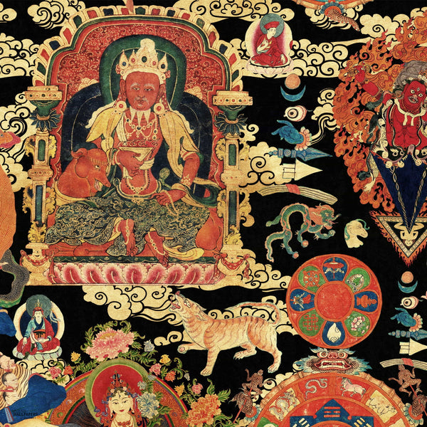 Tibetan Tapestry Metallic behang in Multicolor van Mind the Gap