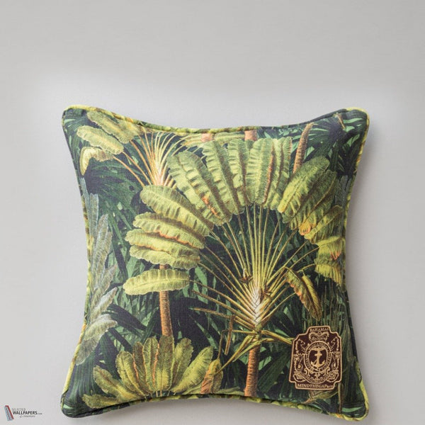 Traveller's Palm Kissen in Green/Yellow von Mind the Gap