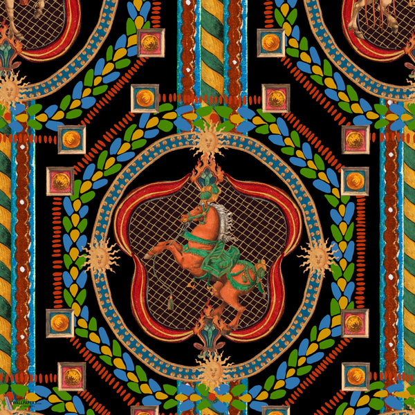 Venetian Ornament papier peint en Anthracite de Mind the Gap