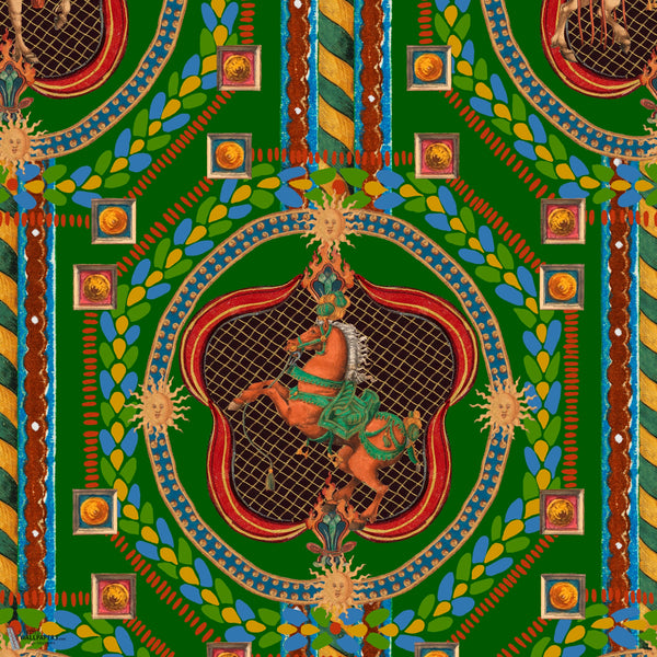 Venetian Ornament papier peint en Green de Mind the Gap