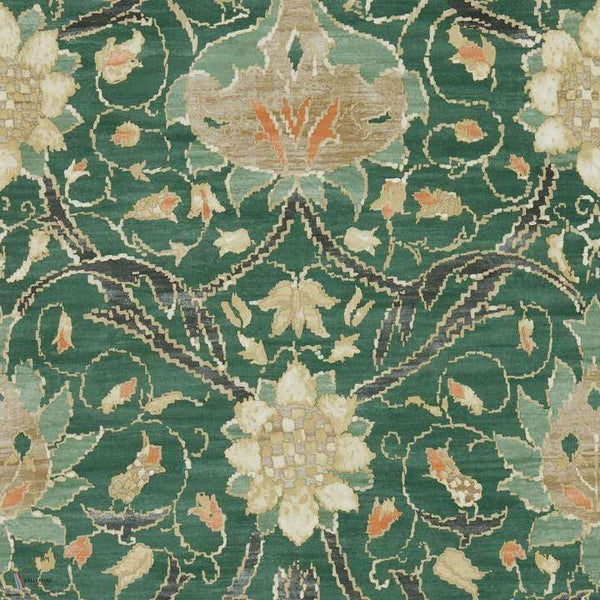 Montreal behang in Forest/Teal van Morris & Co