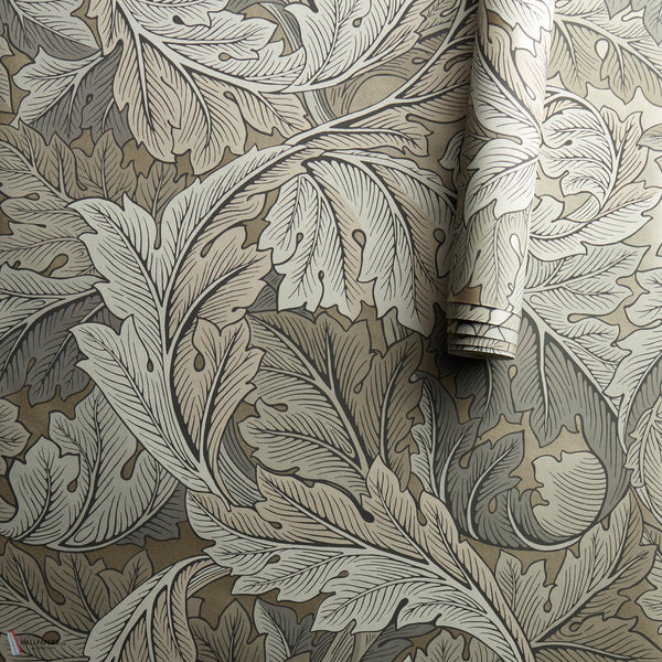 Acanthus papel pintado en Manilla/Stone de Morris & Co