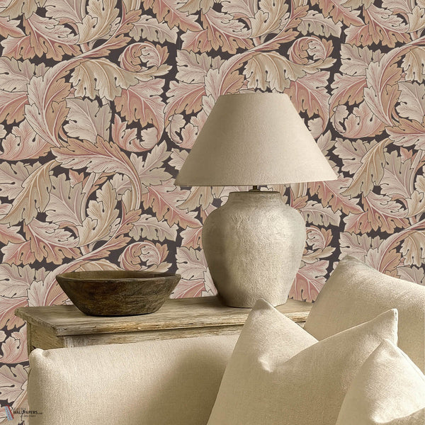 Acanthus papel pintado en Terracotta de Morris & Co