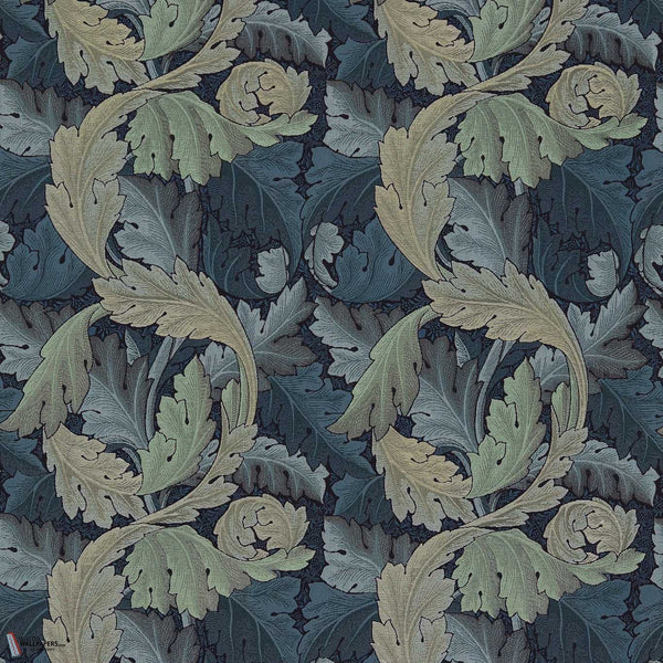Acanthus Tapestry Stoff in Indigo/Mineral von Morris & Co