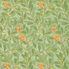 Arbutus Tapete in Green/Terracotta von Morris & Co