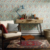 Arbutus behang in Woad/Russet van Morris & Co