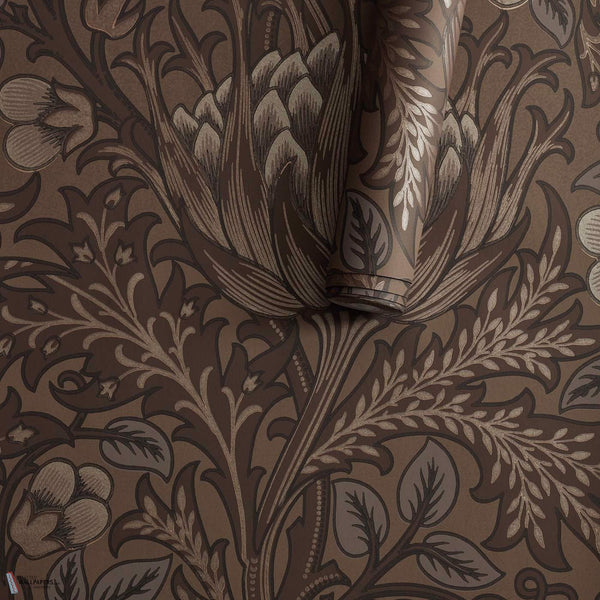 Artichoke papel pintado en Bark de Morris & Co