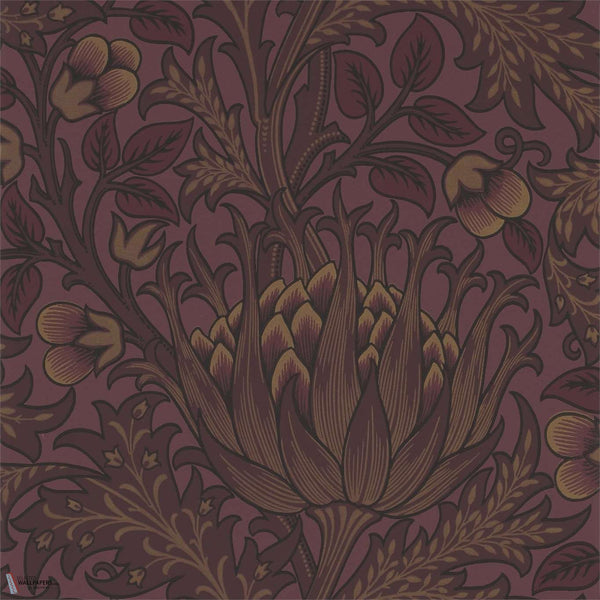 Artichoke papier peint en Wine de Morris & Co