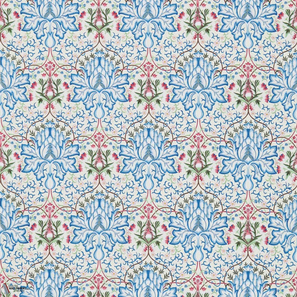 Artichoke Embroidery Stoff in Peacock/Cream von Morris & Co
