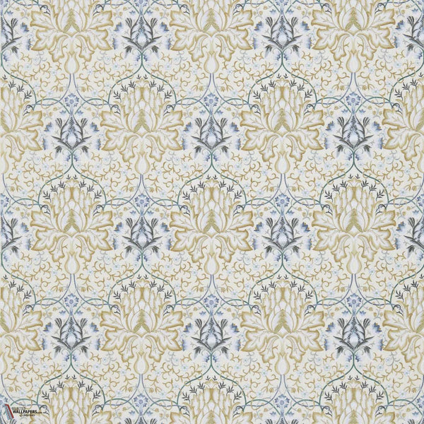 Artichoke Embroidery Stoff in Soft Gold/Cream von Morris & Co