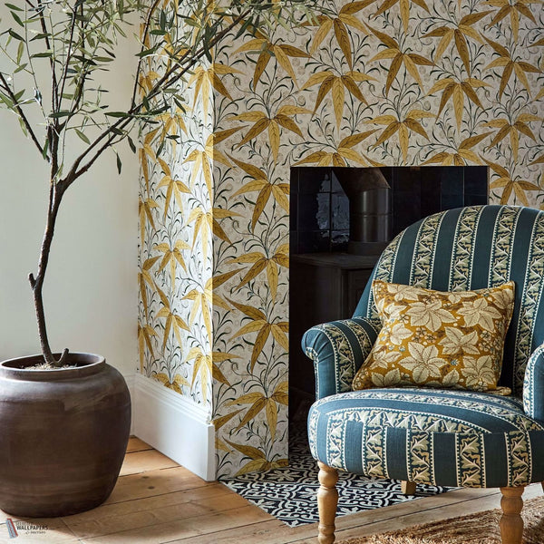 Bamboo behang in Sunflower van Morris & Co