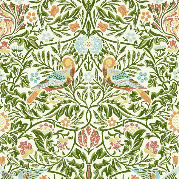 Bird Tapete in Bough's Green von Morris & Co