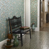 Bird & Pomegranate wallpaper in Charcoal/Sage by Morris & Co