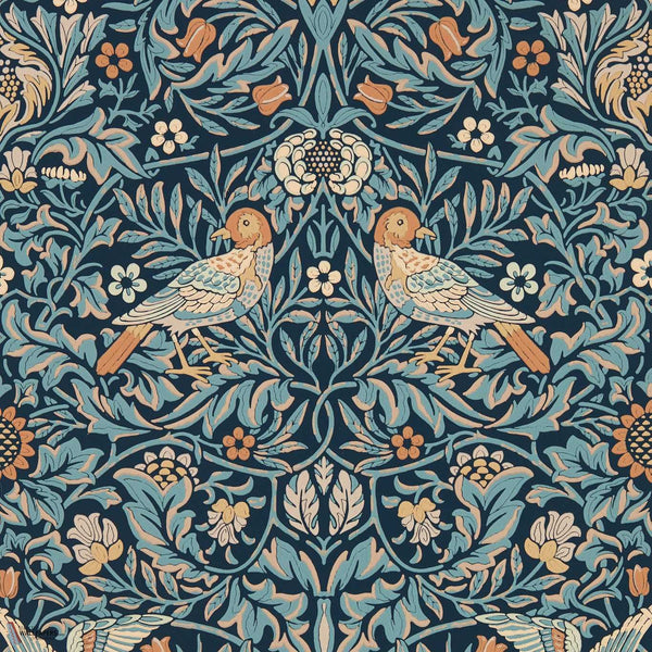 Bird Tapete in Webb's Blue von Morris & Co