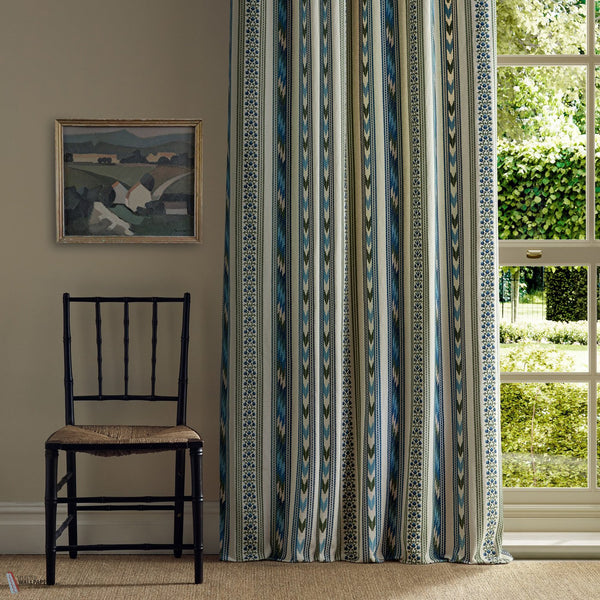 Bloomsbury Stripe stof van Morris & Co sfeerbeeld
