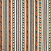 Bloomsbury Stripe stof in Russet/Indigo van Morris & Co