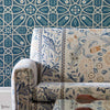 Brophy Trellis wallpaper in Deap Teal by Morris & Co