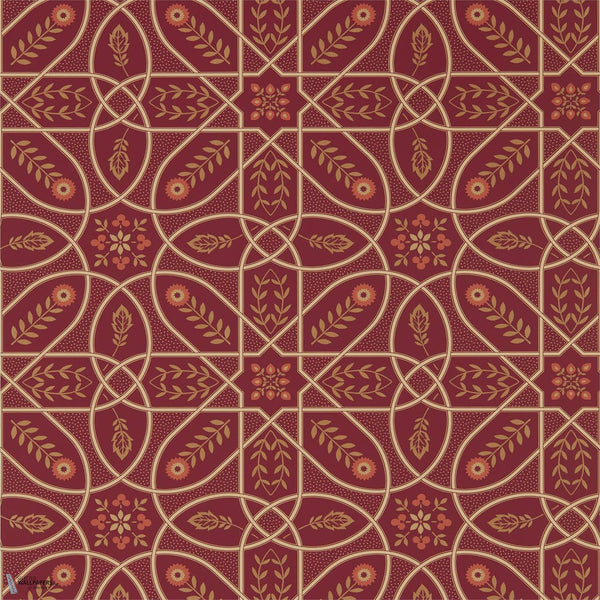Brophy Trellis wallpaper in Russet Gold by Morris & Co
