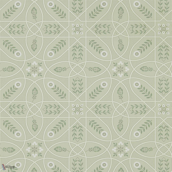 Brophy Trellis wallpaper in Sage Linnen by Morris & Co