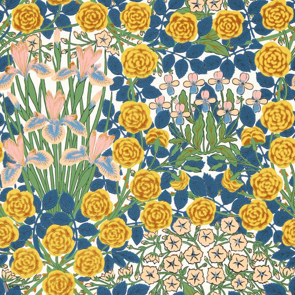 Campanula wallpaper in Autumn Garden by Morris & Co