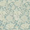 Chrysanthemum Toile behang in Blue/Creme van Morris & Co
