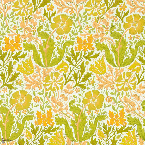 Compton papel pintado en Summer Yellow de Morris & Co