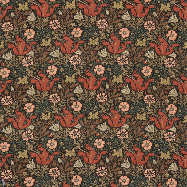 Compton fabric in Terracotta/Multi by Morris & Co
