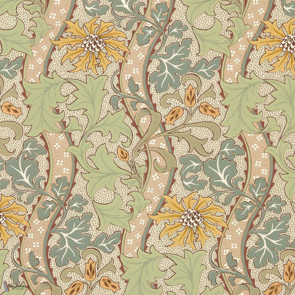 Cornflower wallpaper in Lemon/Sage by Morris & Co