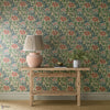 Cornflower wallpaper in Madder/Forest by Morris & Co