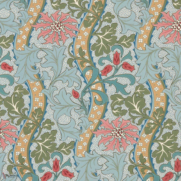 Cornflower wallpaper in Rose/Woad by Morris & Co