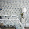 Daisy wallpaper in Green/Rose by Morris & Co