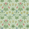 Daisy wallpaper in Green/Rose by Morris & Co